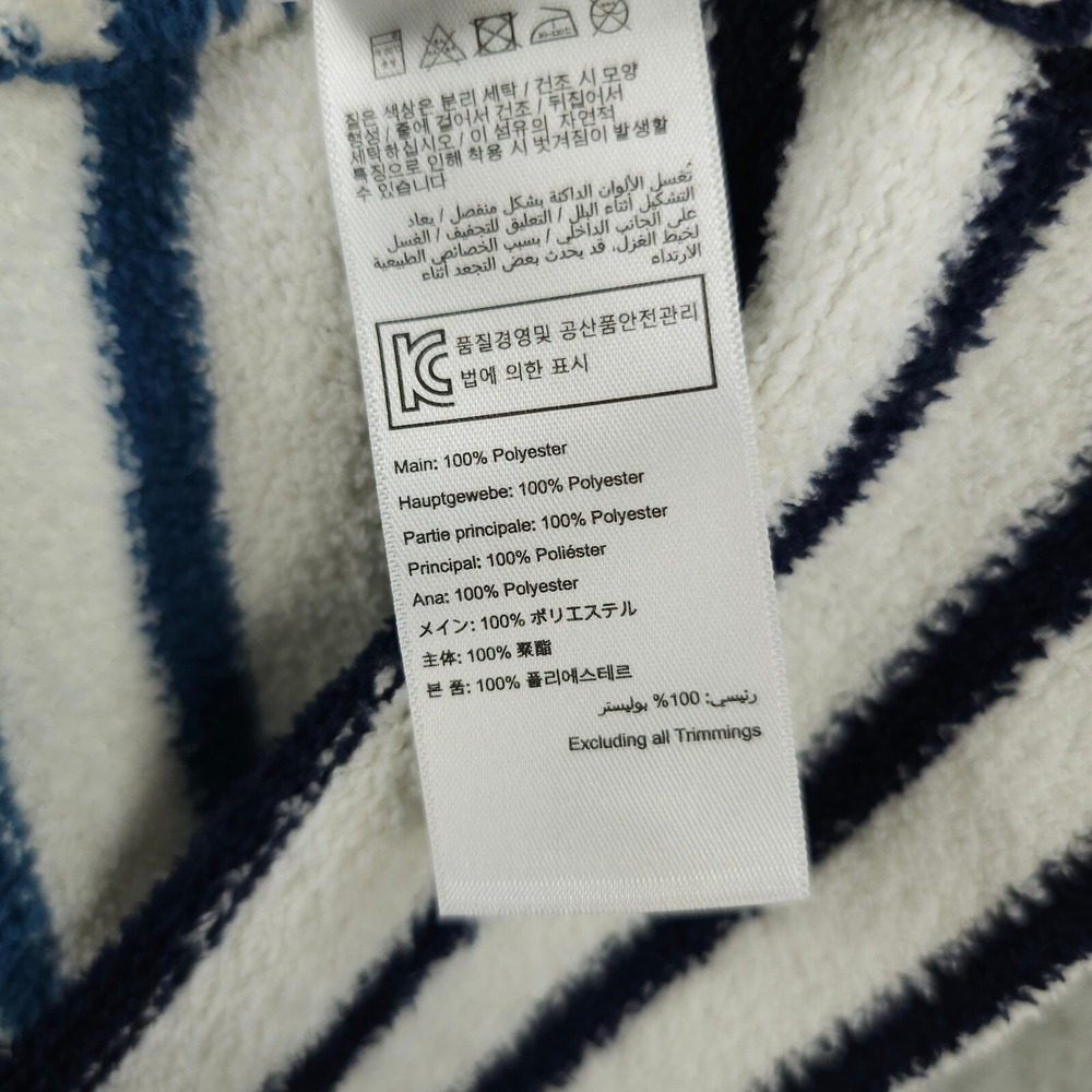 Joules Sweater Womens 12 White Pink Blue Striped Seaham Chenille Fleece Jumper - Picture 7 of 14